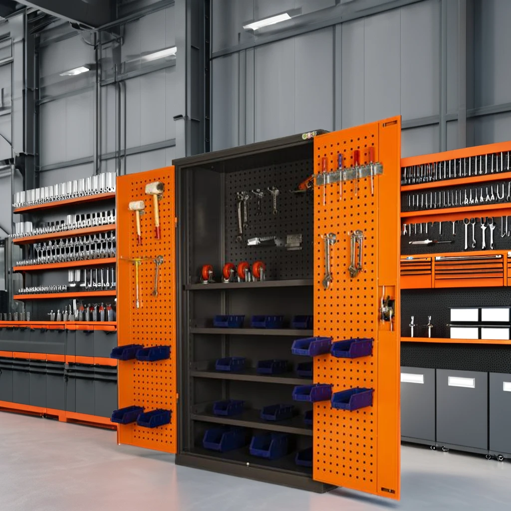 OEM Heavy Duty All-Inclusive Solution Cold Rolled Steel Tool Cabinet with Powder Coating Finish for Factories & Workshops