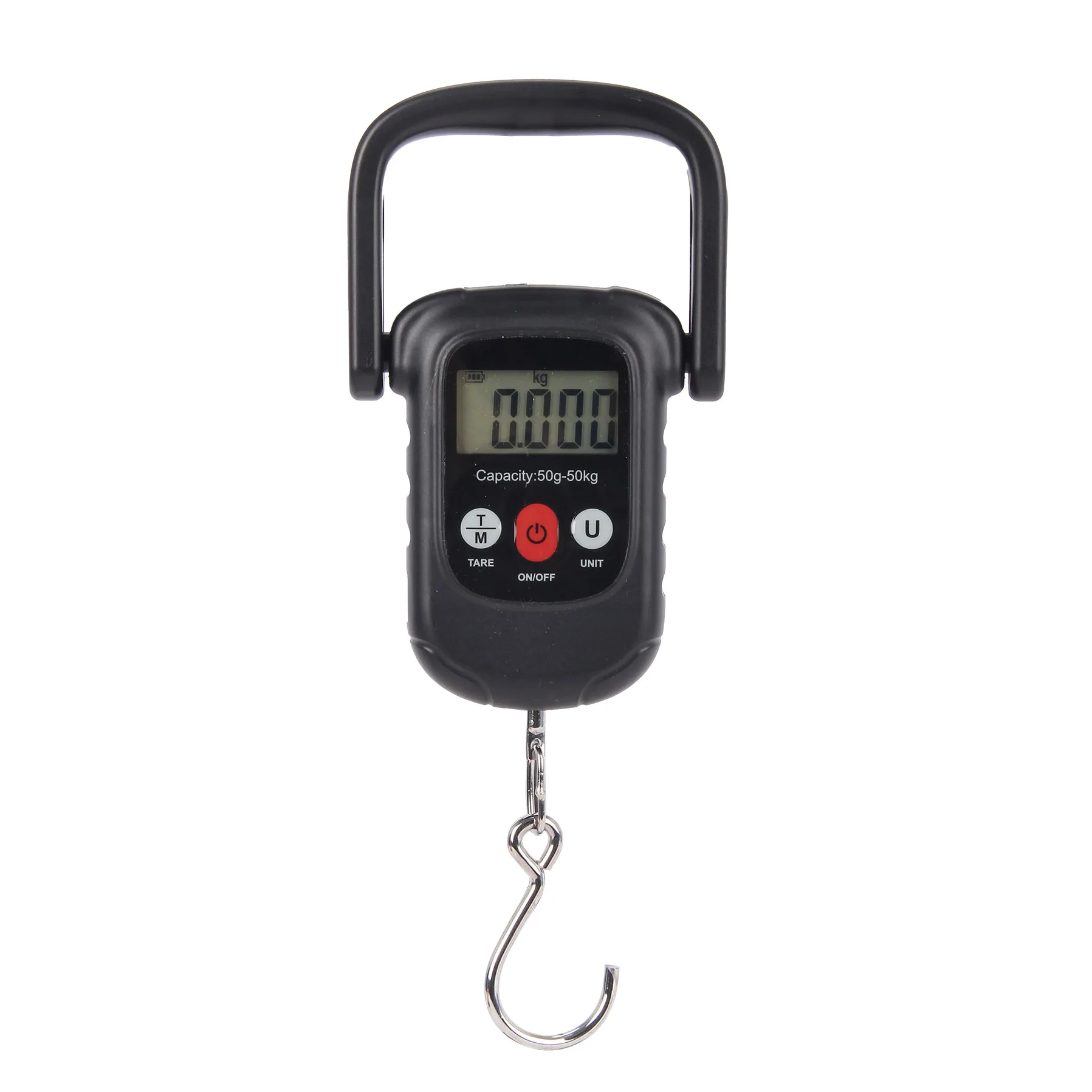Digital Fish Scale with Large Handle and Measuring Tape Fishing Scale 2 AAA Batteries Included