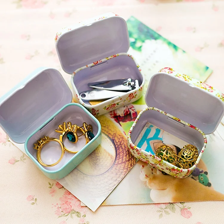 Colorful Candy Earrings Gift Packing Small Coin Storage Boxes Cans, Mini Tin Box