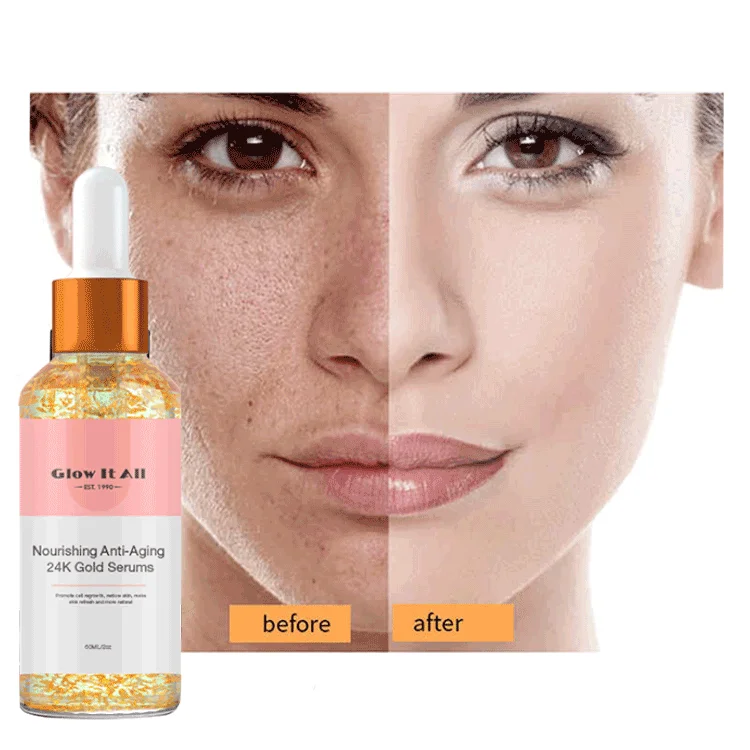 Glow It All 24K Gold Serum Lightening Rose Facial Serum With Vitamin Keeping The Skin Firm And Taut