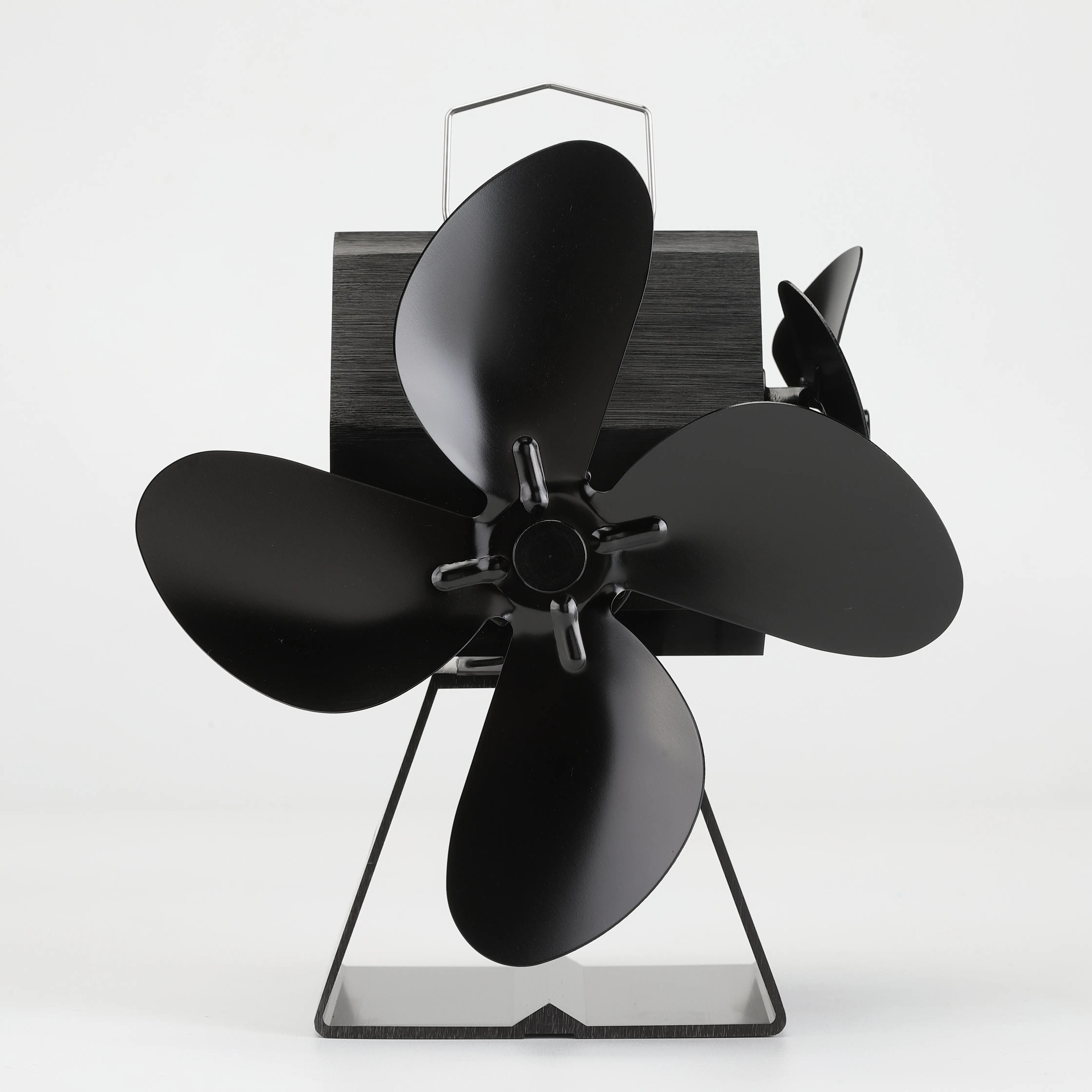 Outdoor Camping Twin Bladed Heat Powered Stove Top Fan Double Motors 4 Blades Silent Ecofan Fireplace Sets Accessories