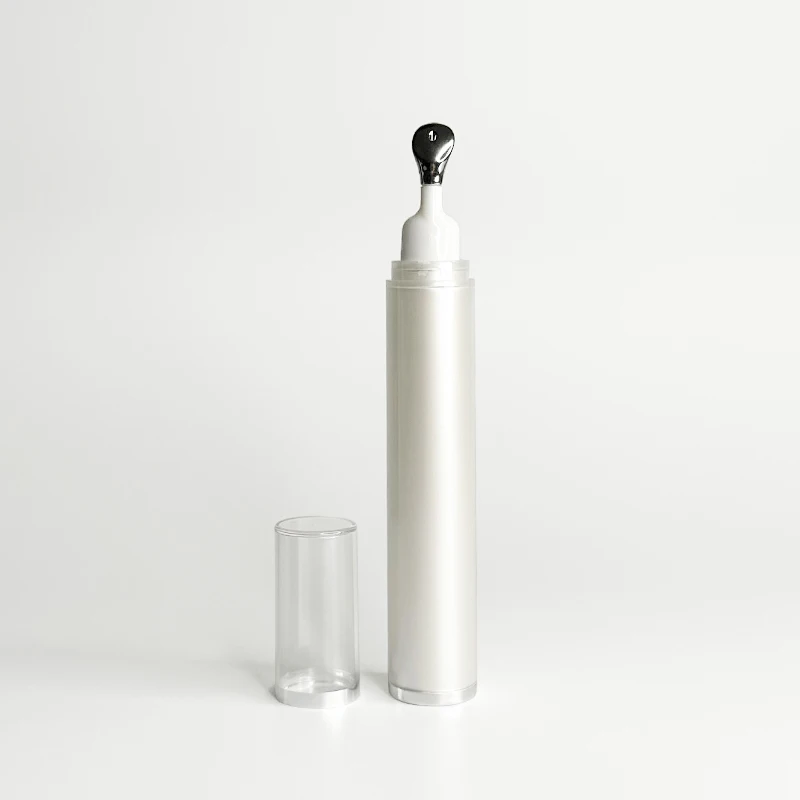 Premium body care airless bottle white under eye serum fill 15ml plastic cosmetic container