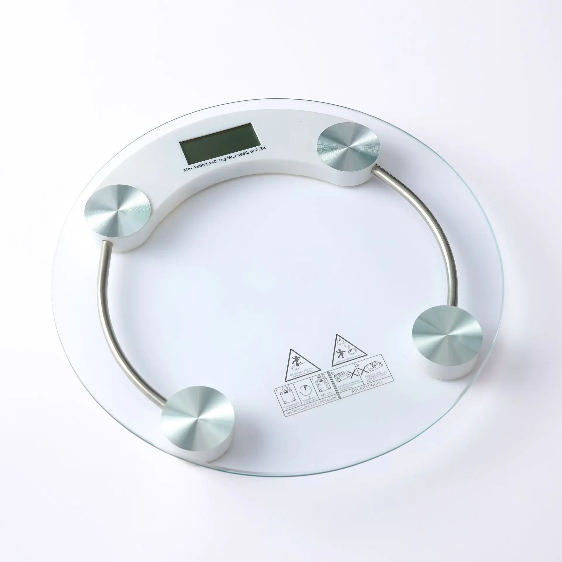Transparent tempered glass scale 33cm large table with logo weight health scale