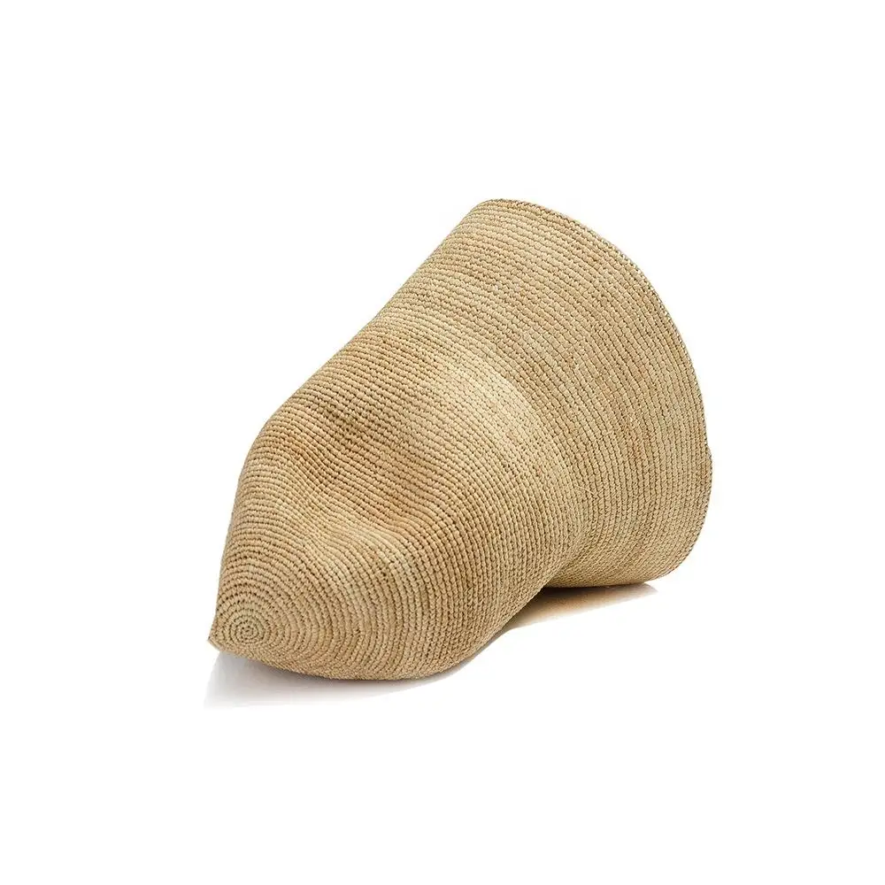 Luxury  Ribbon Chapeau Crochet Raffia Beach Ladies Wide Brim Summer Straw Hat