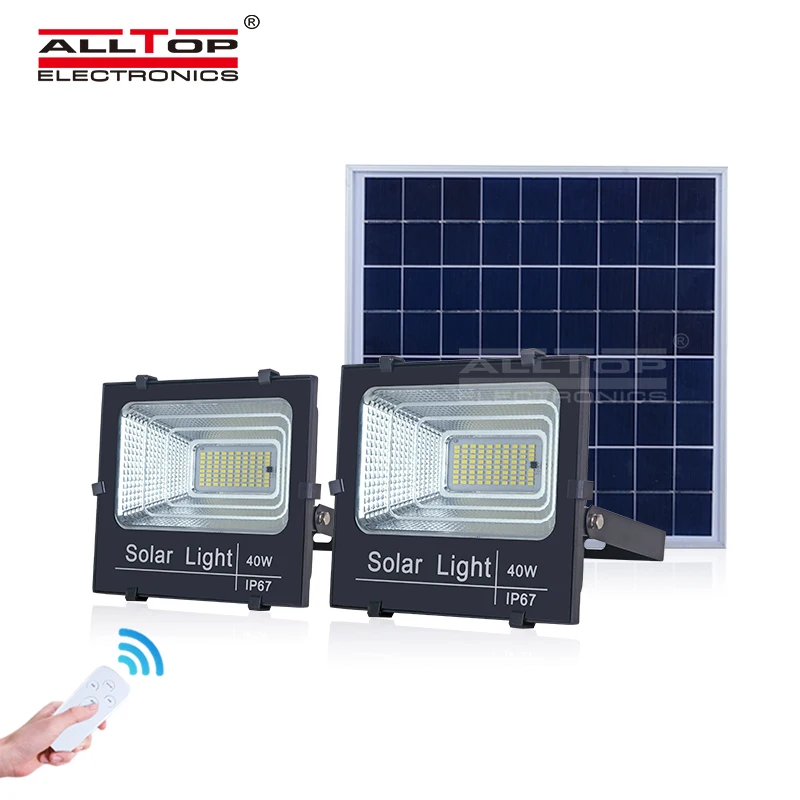 ALLTOP Wholesale IP67 Waterproof 25w 40w 60w 100w 200w 300w SMD Stadium Outdoor LED Solar Flood Lamp