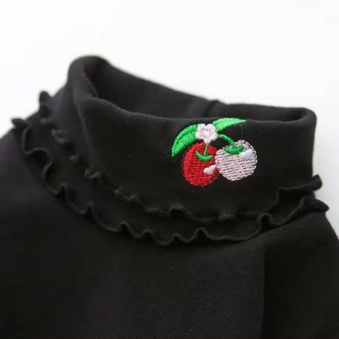 High Quality Boutique Autumn Spring Sweet Korean Style Long Sleeves Children T Shirt Girl Bottoming Girls Solid Blouse Tops