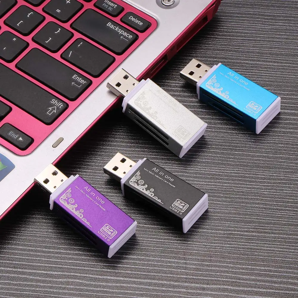  4 в 1 USB 2 0 Micro SD/TF SDHC PRO Duo кардридер адаптер мини цвет