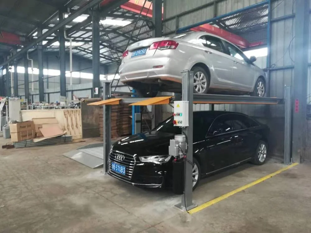 CE утвержденный автомобильный подъемник парковочное оборудование поворотный станок 4 стойки 2 напольные парковочные подъемники
