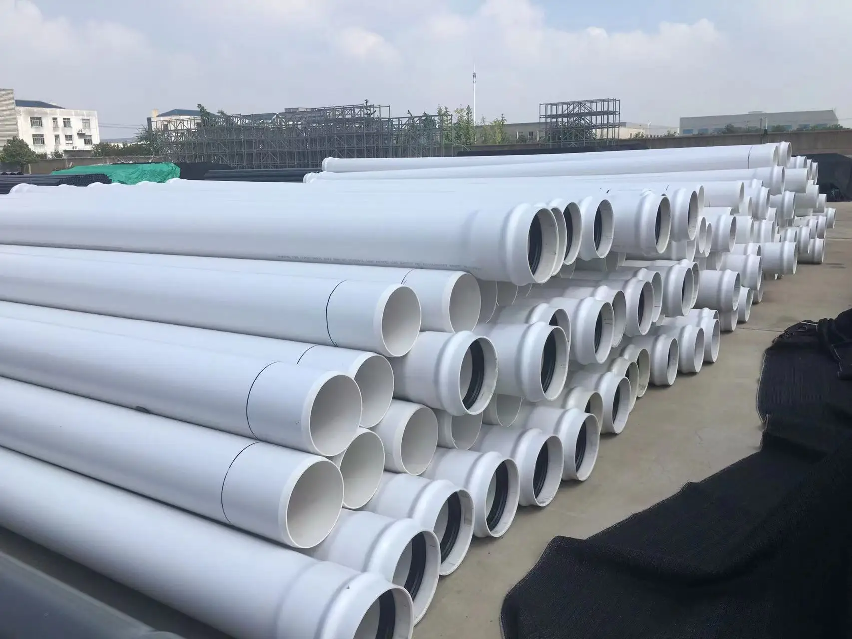 Factory Sale Rubber Ring Connection PVCU Sewage Tube Waste Water Drainage PVC pipe 75mm 90 110 160 200 250 315 400 mm