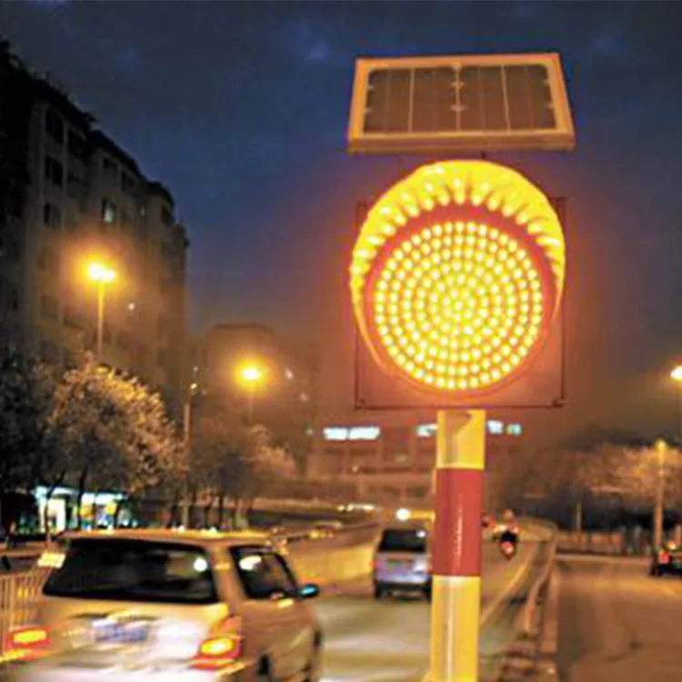 2 pcs/carton Dia 300mm Roadway Safety Powerful LED Solar Traffic Lights beacon lights for the road warning light