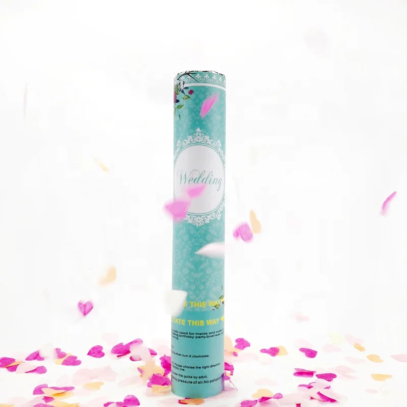 Party Novelties Air Compressed Custom Shape Confetti Cannon for Wedding Favors