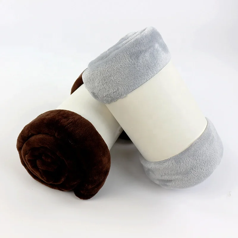 Wholesale Cheap Soft Touch Travel Blankets Microfiber Light Thin Twin Size Pink Throw Blanket for Bed