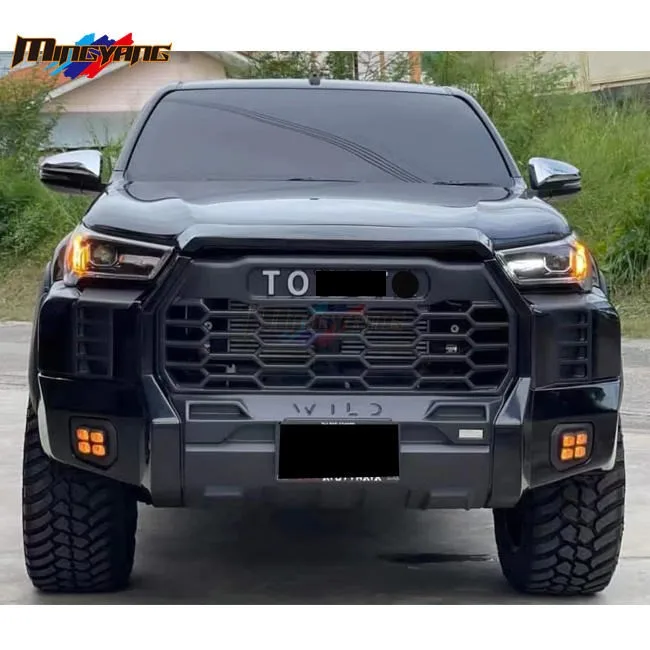 Новый дизайн, оптовая продажа с завода, комплекты для внедорожников, конверсионный автомобильный бампер для Hilux revo Rocco, комплекты обновления tundra