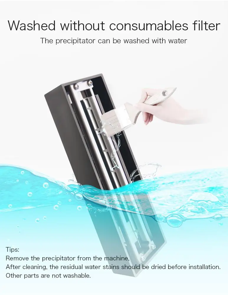 Ionizer 7 Stage ESP Filter UV LEDs PCO Car Air purifier Portable Air Freshener Remove Bad Odors