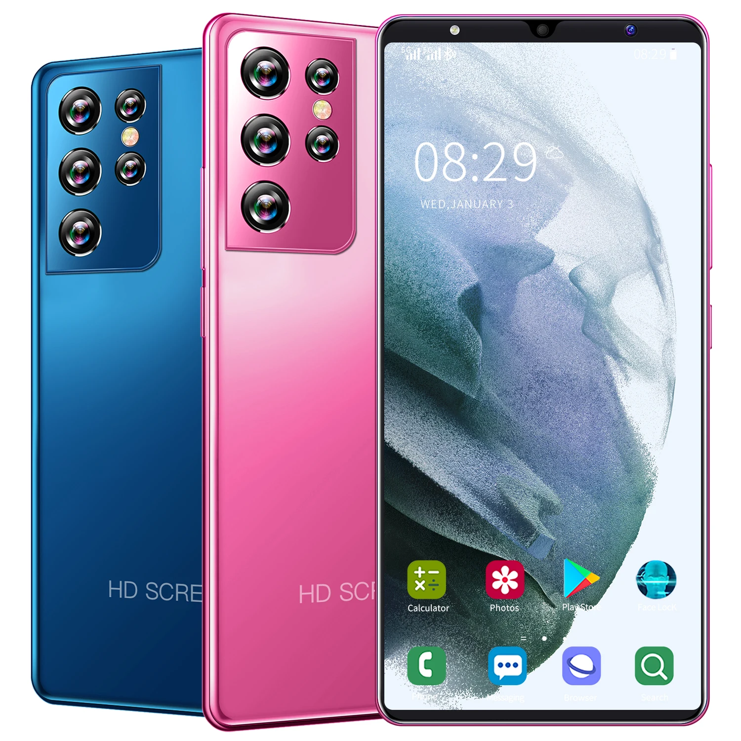 S21 U1tra Full Screen 5.5 inch Fast Charging Gaming 4G 5G smart phone  pro mobile phone android smartphone