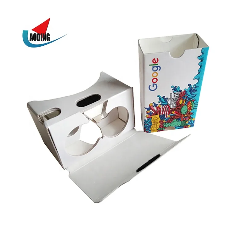 Biconvex 37mm Dia Lens 3D VR Cardboard Box Virtual Reality Headset Google Cardboard Goggles V2.0 VR Glasses