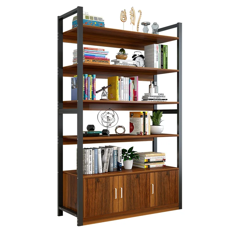 Custom Large Size Simple Design Muti-Layer Modern Wooden Bookcase Shelf Free Stand Bookshelf Storage Unit Storage Shelves