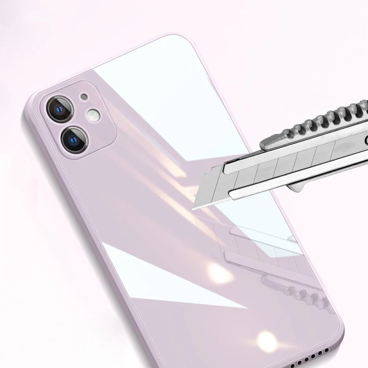 Fashion Phone Back Cover tempered glass phone case for iphone Xs max tough Custom cover for iphone 12 pro max