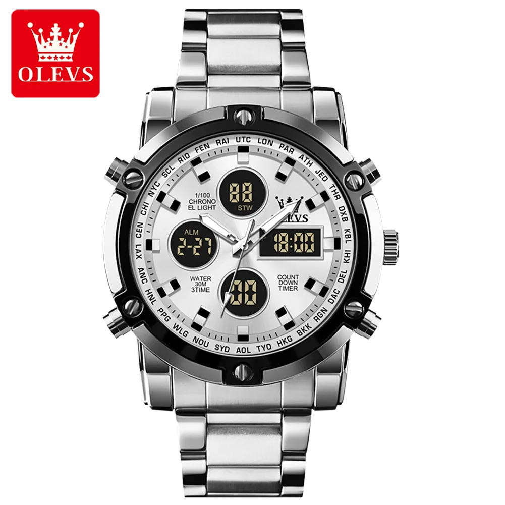 OLEVS 1106 Outdoor Leisure Sports Multi-function Timing Electronic Watch For Men