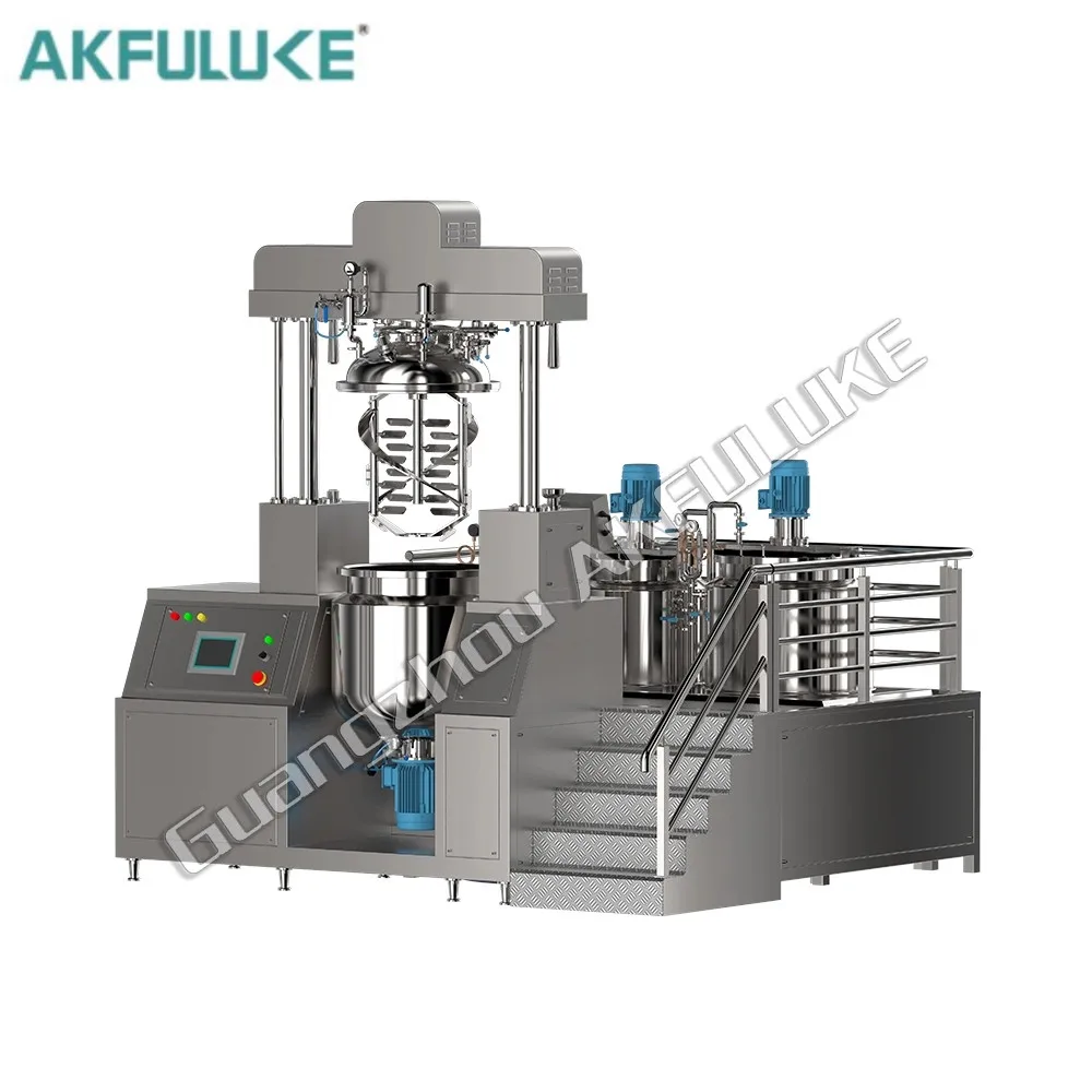 Hair Dye Color Gel Mixer Making Machine High Shear Mixer Vacuum Emulsification Homogenizer Machine For Cream