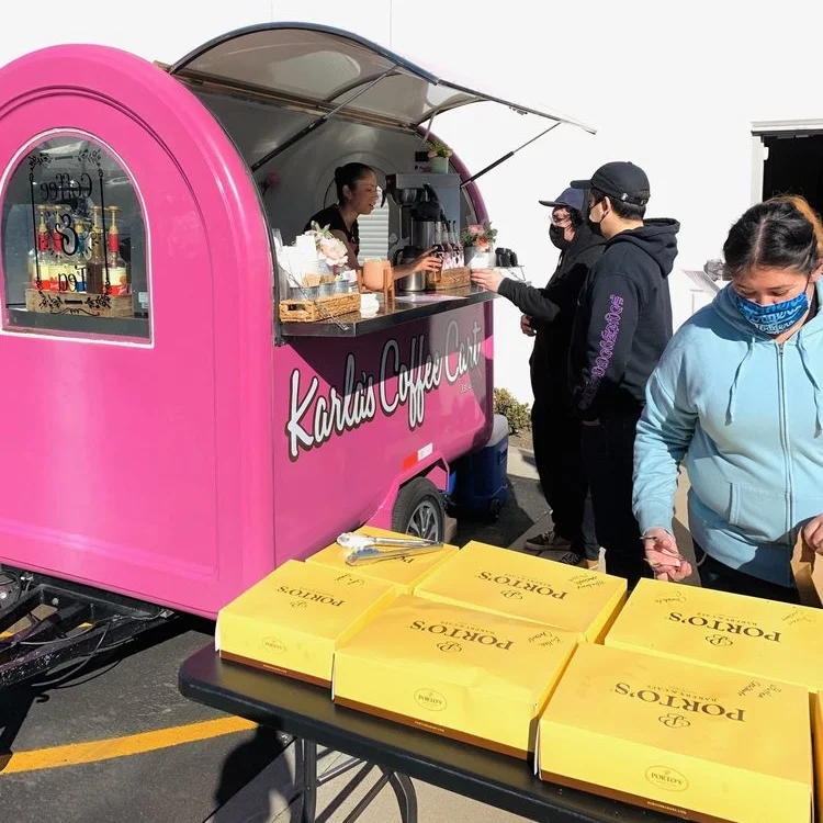 Street yatai mobile french fries nut roasting chicken rotisserie fryer food grilling cart mobile coffee pancake food truck uk