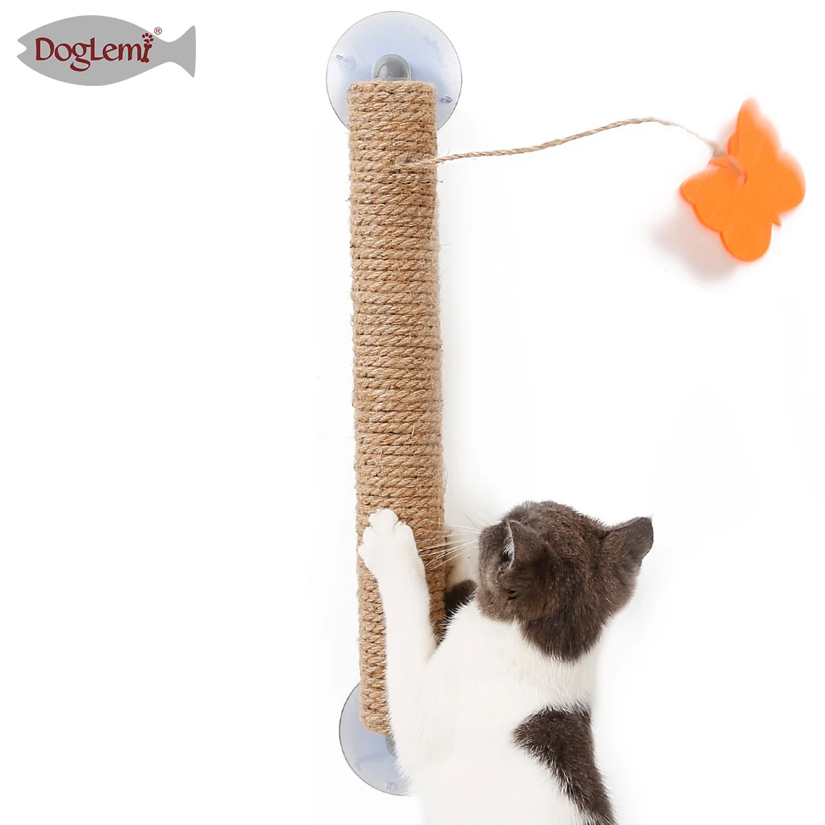 Cat Scratching Post Sucker Cat Toy Scratcher for Window or Wall