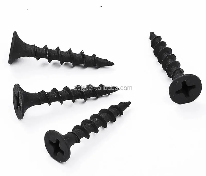 High strength screw black drywall screw 3.5 4.2 6# 8# fine thread coarse thread screw drywall manufacturing