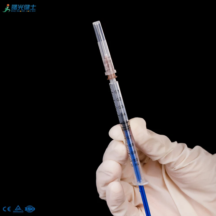 Автоматический наконечник для автоматического отключения 0,5/1/3/5/10 мл, предварительно заполненный шприц, коннектор Luer, белый