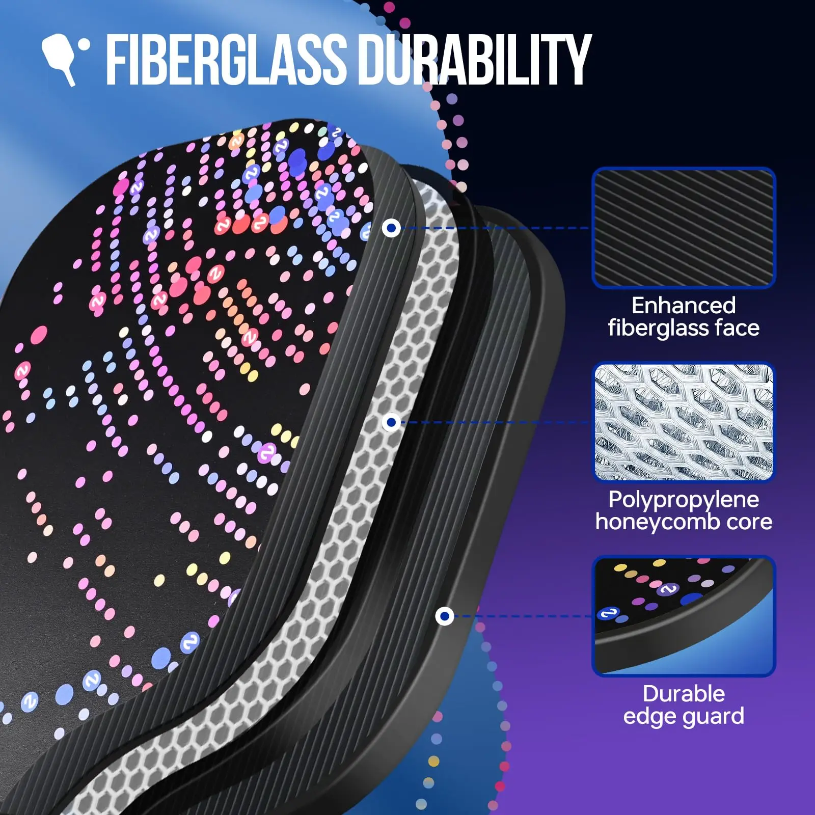 2024 USAPA Edgeless Integrated Handle Friction Skin Joola Pickleball Paddle  Carbon Fiber Custom New Air Dynamic Padel Rackets