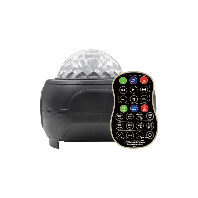 Hot-selling sound active remote control bluetooth speaker timeable stage lights for ktv dj disco