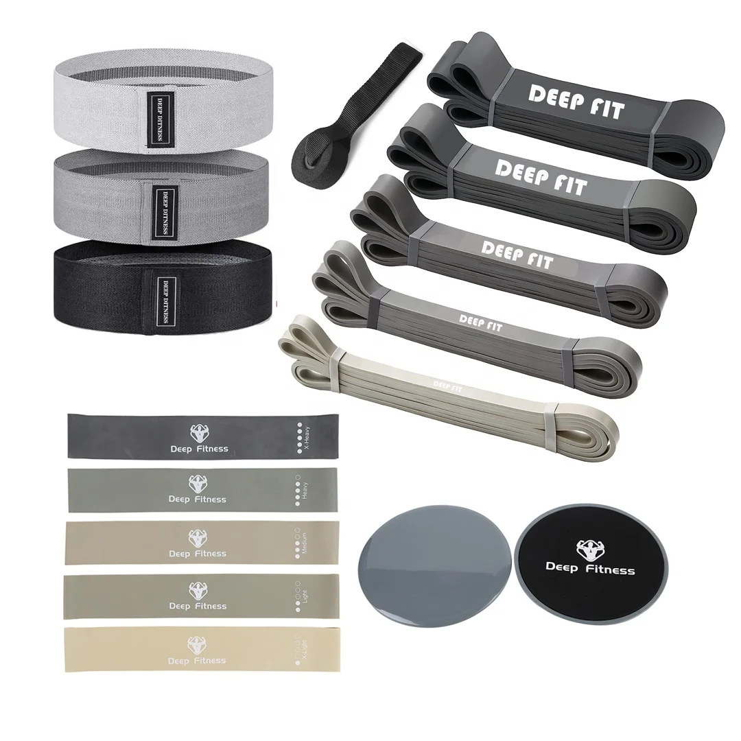 Wholesale Yoga Loop Tpe Gym Fitness Resist Custom Logo Exercise Elastic Long Resistance Band Set