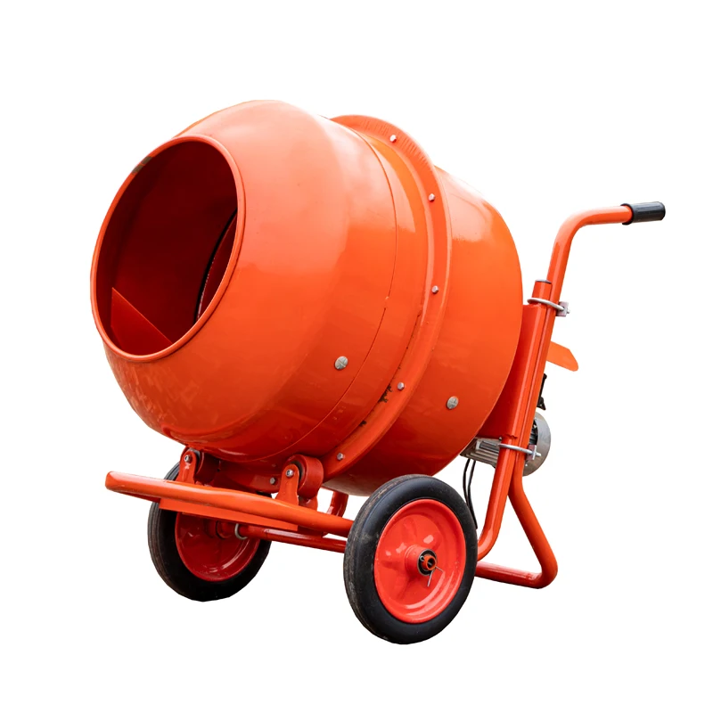 Mini Diesel Concrete Mixer Machine Mobile Concrete Mixers 200L High Efficiency Cast Iron Gear Cement Mixer Portable