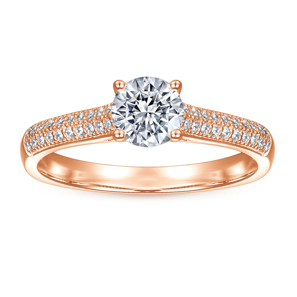 925 sterling silver new design rose gold finger rings for girls