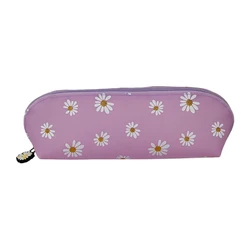 Attractive Price New Type Purple Pencil Case Daisy Flower High Quality