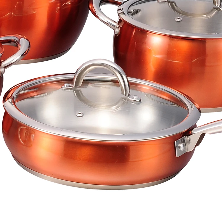 China Supply Surgical Steel Nonstick Non Stick Cast Iron Cooking Pot  Cookware Set