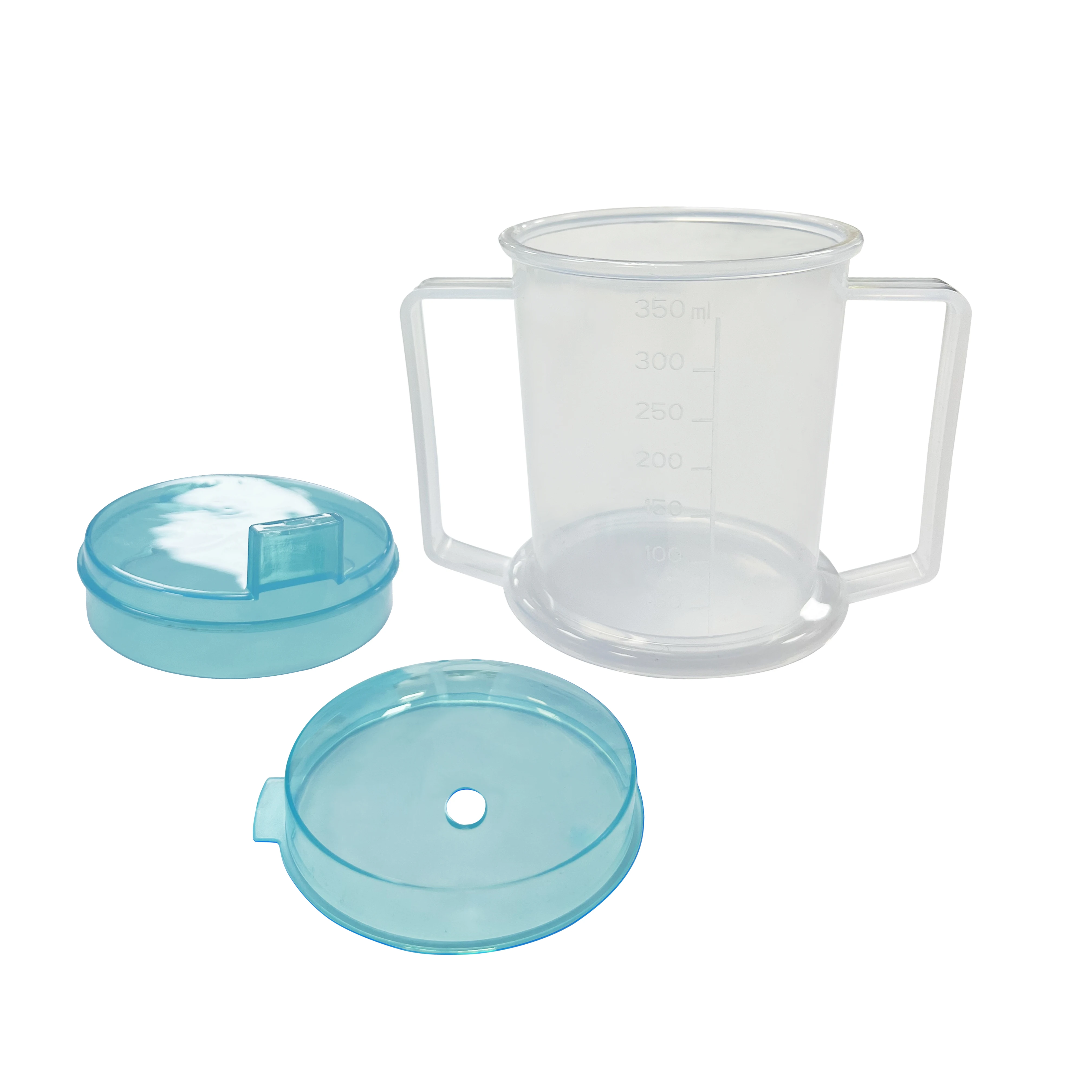 Clear Kids Drinking Easy Easy Grip Handles Sippy Drinking Cup For Children And Adults