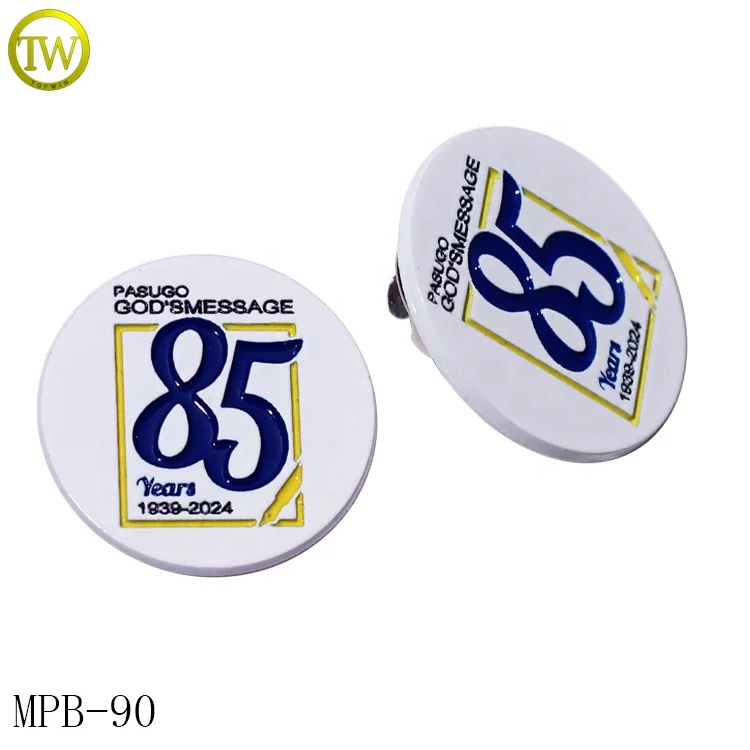 Custom garment label pins supplier die casting clothing accessory enamel logo button badge with butterfly pins