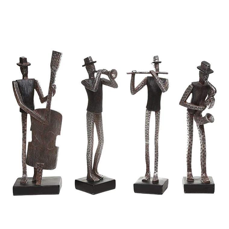 resin figurine craft , Modern Musical Instrument Musician Character Ornaments