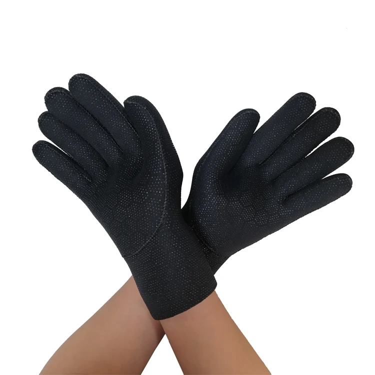 Anti Slip Large 5 mm Black Super Stretch Neoprene Diving Swimming Surfing Gloves