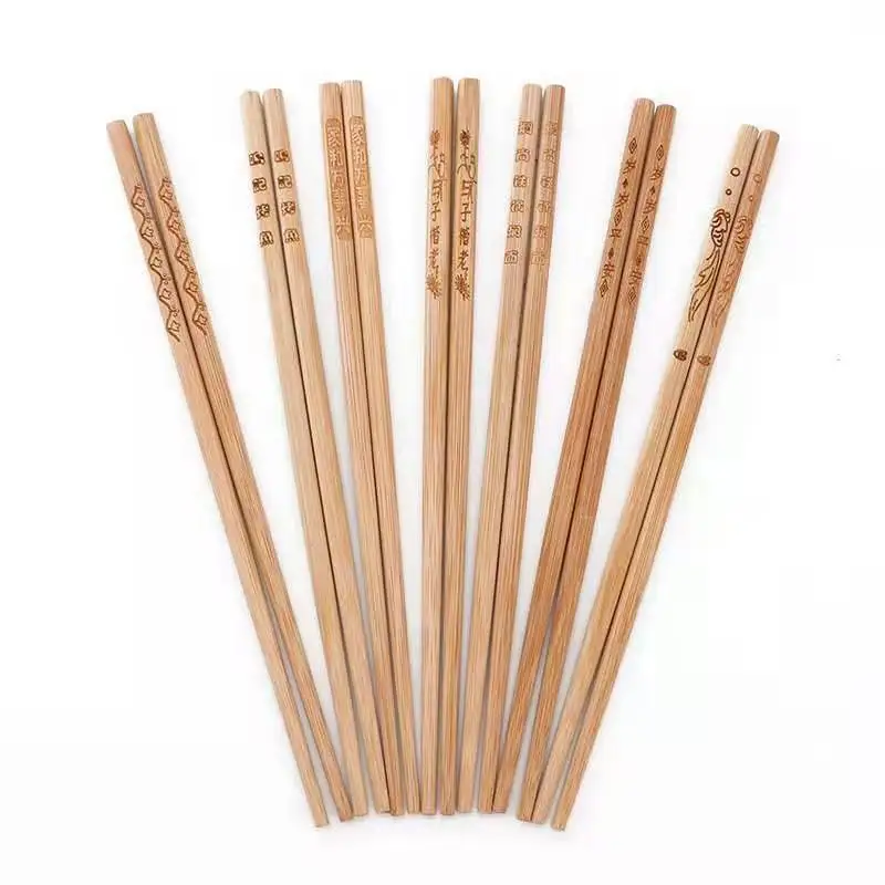 Chinese Japanese Korean Wooden Bamboo Chopsticks Asian Traditional reusable Bamboo Chopsticks for Restaurants