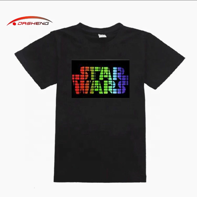 View larger image make led t shirt/programmable led t shirt/flash t-shirt