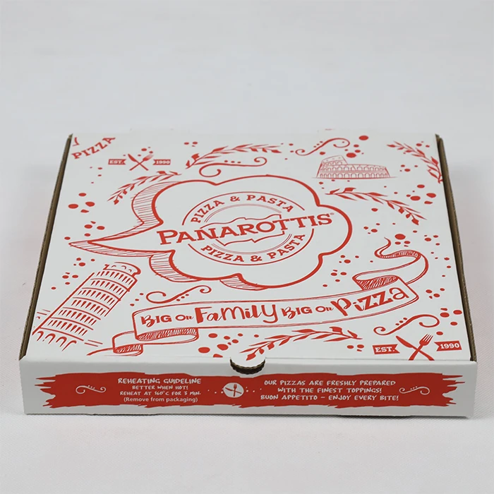 Small Pizza boxes customized print Corrugated Kraft paper Brown
