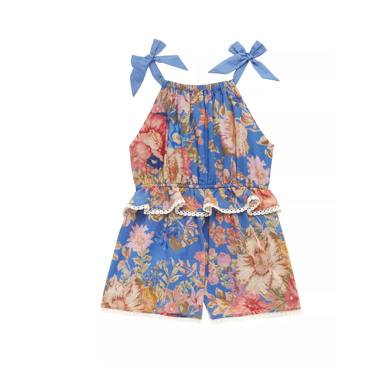 Custom Girl Bathing Suits Swimsuit Two Piece Kids Swimwear Girls Printed One Piece Swimwear with Ruffles