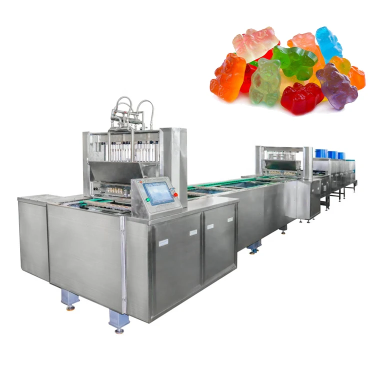 Candy Production Line Gummy Making Machine Full Automatic Filling Jelly Soft Gummy Lollipop Candy Production Line Equipment