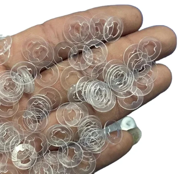 OEM Polycarbonate Washer in Transparent White and Black PC Material with Custom Size and Shape
