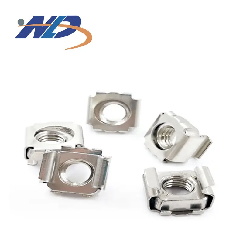 Oem Custom Fabrication 304 stainless steel square clamp galvanize Zinc-nickel Hex lock cage nut
