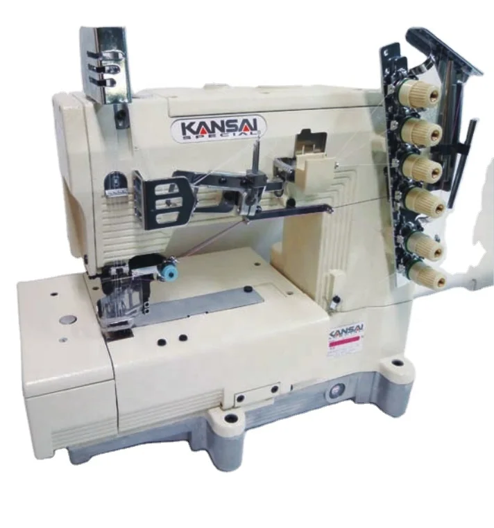 Бывшая в употреблении швейная машина Kansai WX8803 с изогнутыми краями