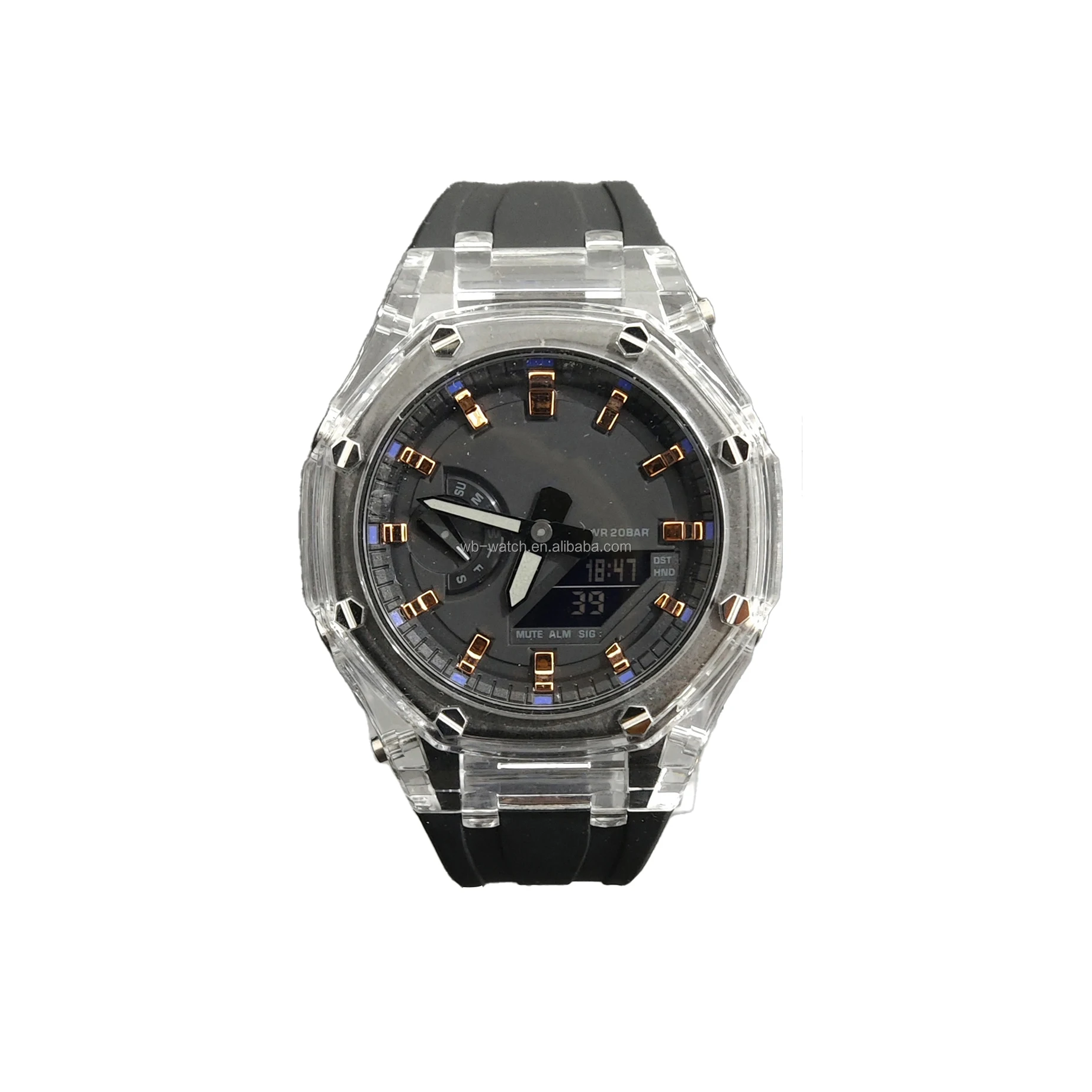 High End Tr90 Watch Case Ga2100 Mod Kit Bezel Strap With Silicone Watch Bands For Casioak G Shock Ga2100