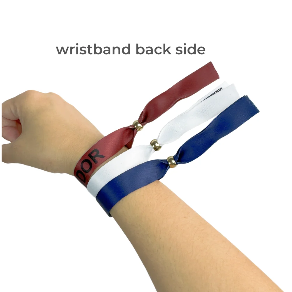 Bestom Dye Sublimation ID Sports Event Wrist bands Customised with  Logo Stain Fabric Bracelet Factory