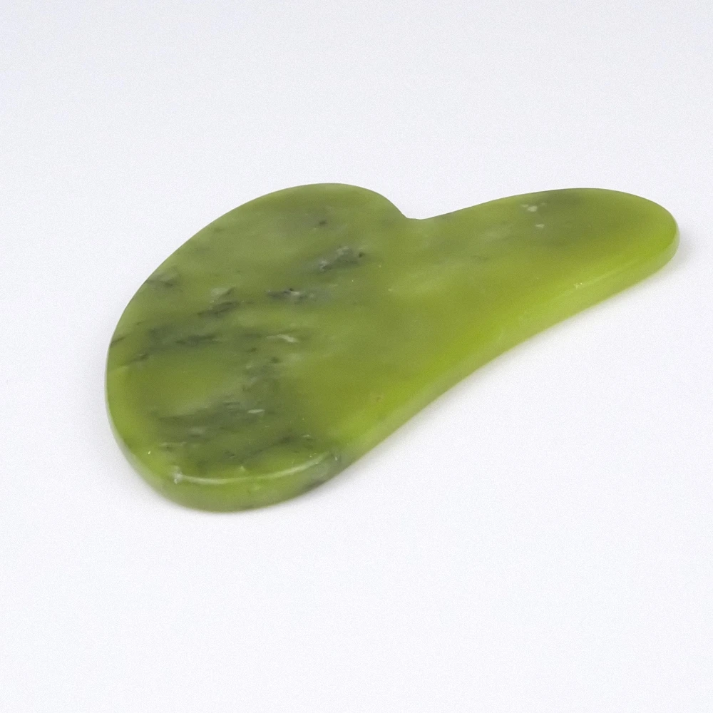 Face Slimming Green Crystal Stone facial Scraping Massage Tool Green Quartz Jade Guasha Board